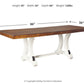 Valebeck - Rectangular Dining Room Table - White / Brown