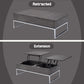 Iban - Coffee Table With Lift Top - Gray Oak & Chrome