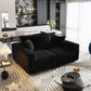82.7" Plush Corduroy 3-Seat Sofa