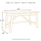 Baldridge - Home Office Large Leg Desk - Rustic Brown