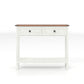 Farmhouse Style Console Table with 2 Drawers
