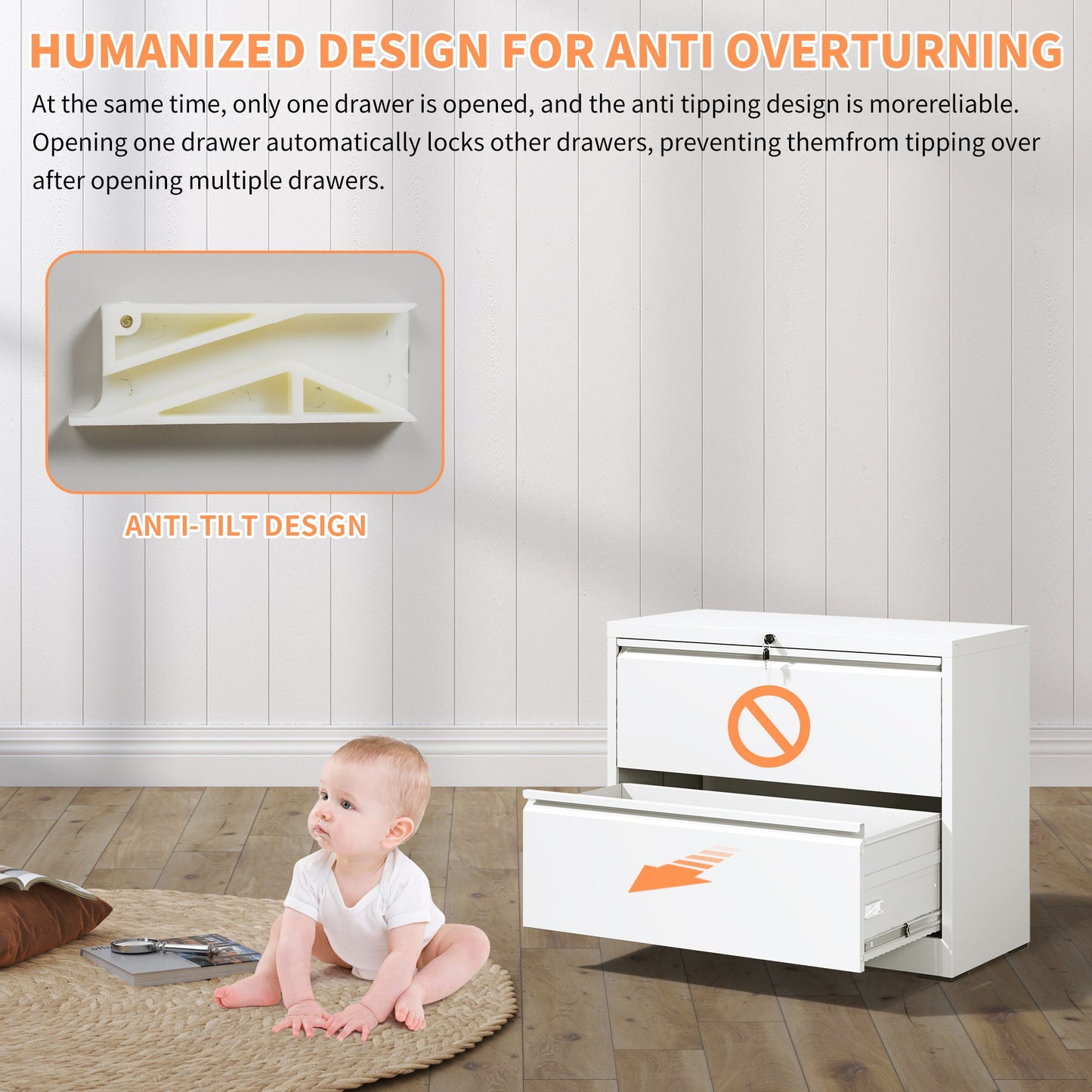 Lateral File Cabinet 2 Drawer