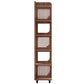 71.65" Tall 6-Tier Rustic Corner Bookshelf