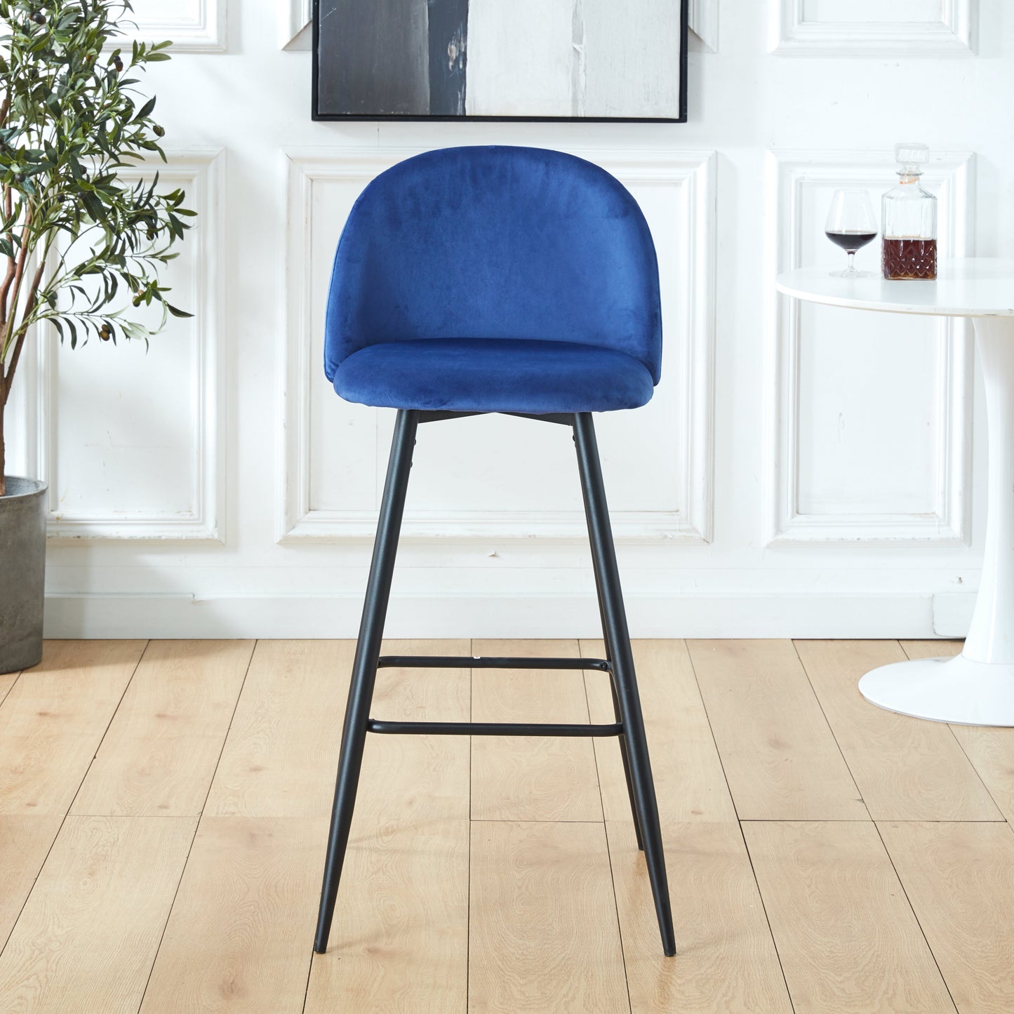 Velvet Bar Stool Set of 2