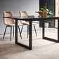 Square Extendable Dining Table With Metal Leg, Modern Space Saving Kitchen Table For Living Room - view 5