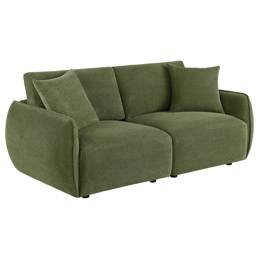 Elysia Chenille Upholstered Modular Lounge Loveseat Green