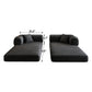 78.8' Compression Sofa,Convertible Floor Sofa Bed-with Pillow Back Support Armrest,Comfy Futon Couch Sleeper Bed,Loveseats Boneless Modular Sectional Sofa,Corduroy fabric,for Living Room,Bedroom,Black