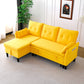 L-Shaped Reversible Chaise Sectional Sofa with Storage