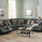 Como - 5 Piece Italian Leather Match Reclining Sectional