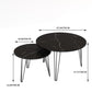 Round Nesting Coffee Table For Living Room (Set of 2)