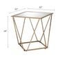 Fogya - End Table - Mirrored & Champagne Gold