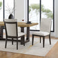 Brown Upholstered Dining Chairs, Set Of 2