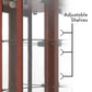 6 Shelf Corner Curio Display Cabinet with Lights and Mirrors