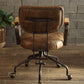 Hallie Vintage Whiskey Top Grain Leather Office Chair