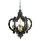 Farmhouse Chandelier, 6 Light Wood Chandelier Pendant Light Fixture With Adjustable Chain For Dining Room - view 10