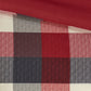7 Piece Herringbone Comforter Set Red King