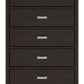 Covetown - Five Drawer Chest - Dark Brown
