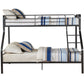 Caius Gunmetal Finish Twin XL/Queen Bunk Bed