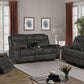 Lawrence Upholstered Padded Arm Reclining Loveseat Charcoal - view 5