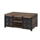 Nineel - Coffee Table - Obscure Glass, Rustic Oak & Black