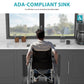 30 Inch ADA-Compliant Kitchen Sink - Undermount Single Bowl