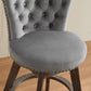 26" Counter Height Bar Stools Set of 2 with 360° Swivel and Velvet Upholstery