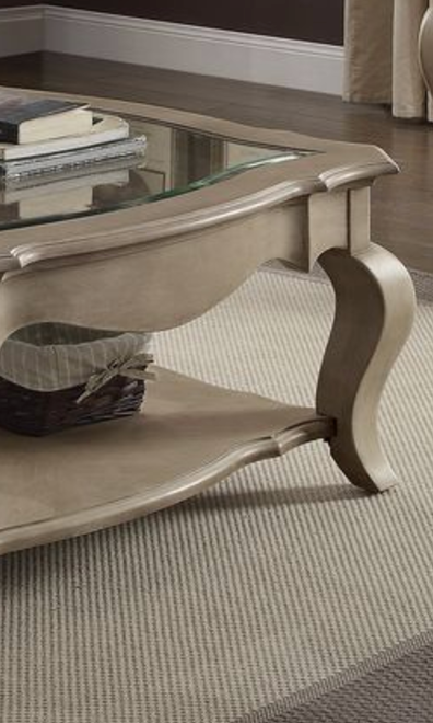 Chelmsford Clear Glass & Antique Coffee Table