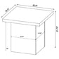 Exeter Mango Square 3-Piece Coffee Table Set