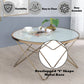 Valora Frosted Glass Top & Champagne Finish Coffee Table