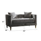 Sidonia Gray Velvet Loveseat