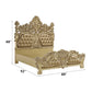 Seville - Eastern King Bed - Synthetic Leather & Gold