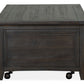 Westley Falls - Lift Top Storage Cocktail Table With Casters - Graphite
