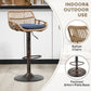 Modern Swivel Bar Stools Set of 2 Adjustable Counter Height Chairs