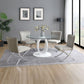 Daire - Side Chair (Set of 2) - Light Gray Velvet & Chrome