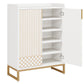 29.52 Inches White Shoe Cabinet