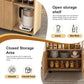Multi-Functional Folding Table with Storage Shelves and Wheels