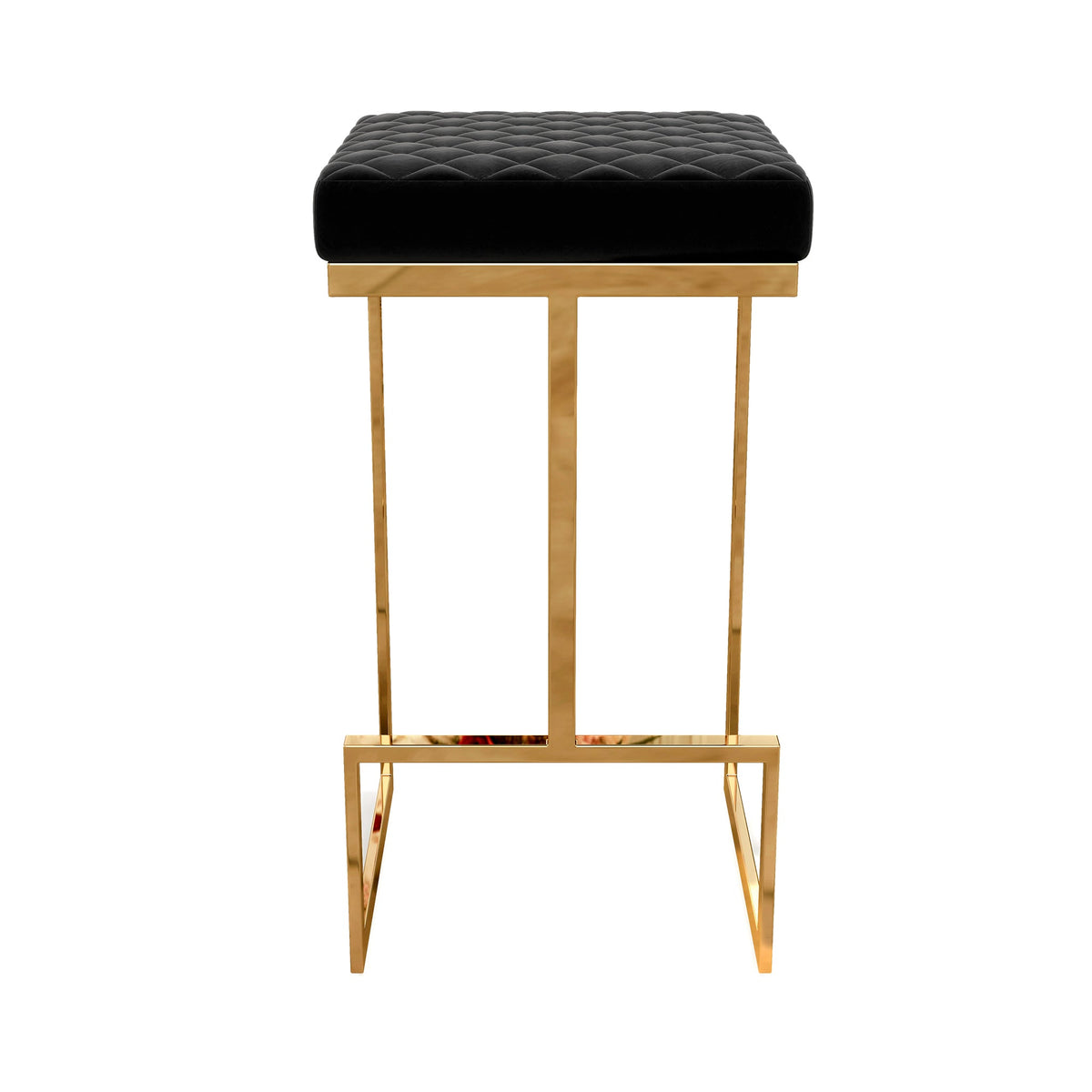 Joel Mid Century Modern Luxury Upholstered Stool