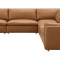 Brighton Top Grain Leather 5 Pieces Modular Sectional