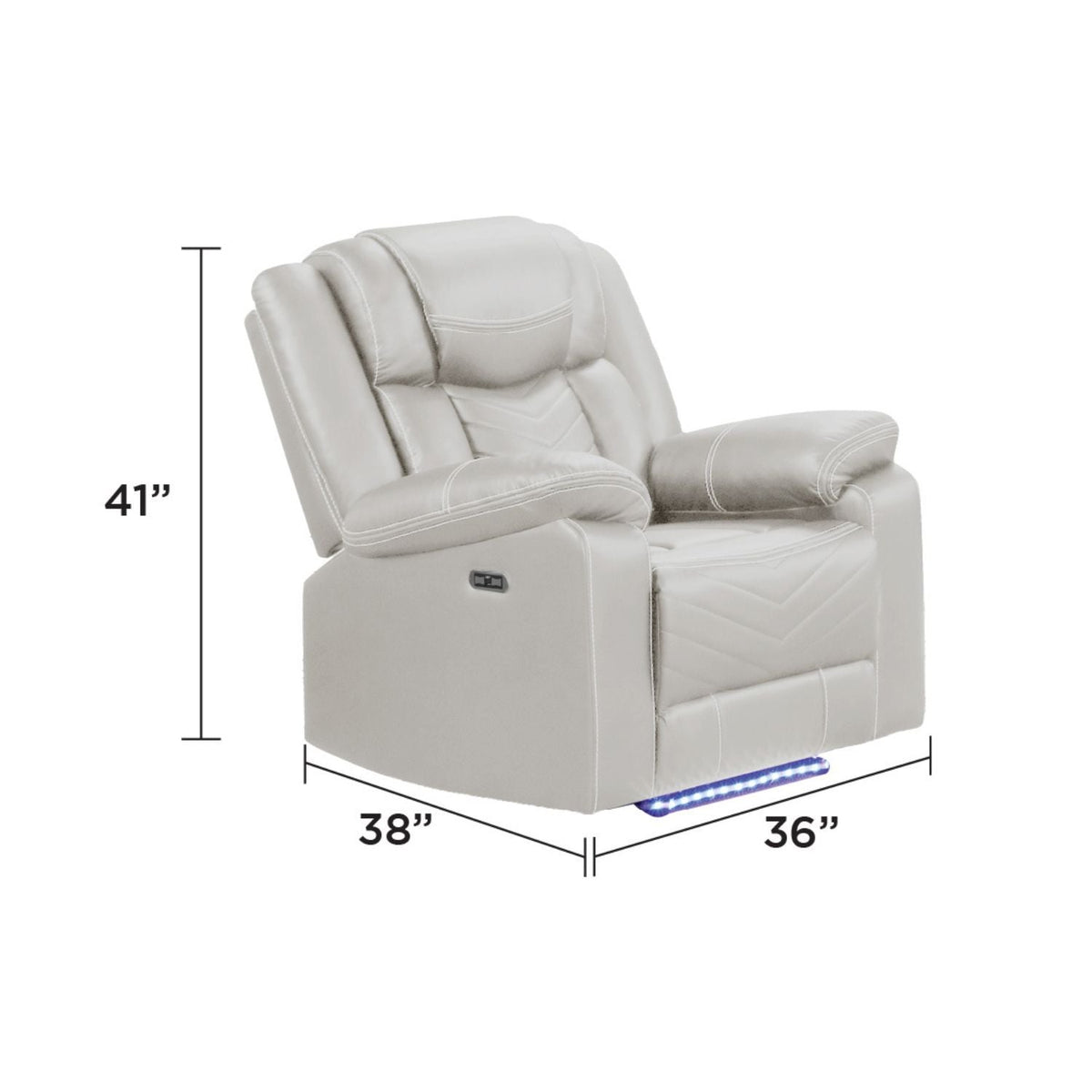 Challenger - LED Power Recliner Chair - view 7