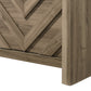 1pc Rustic Chevron-Patterned Entertainment Console TV Stand