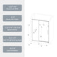 50-54"W X 74"H Pivot Shower Door