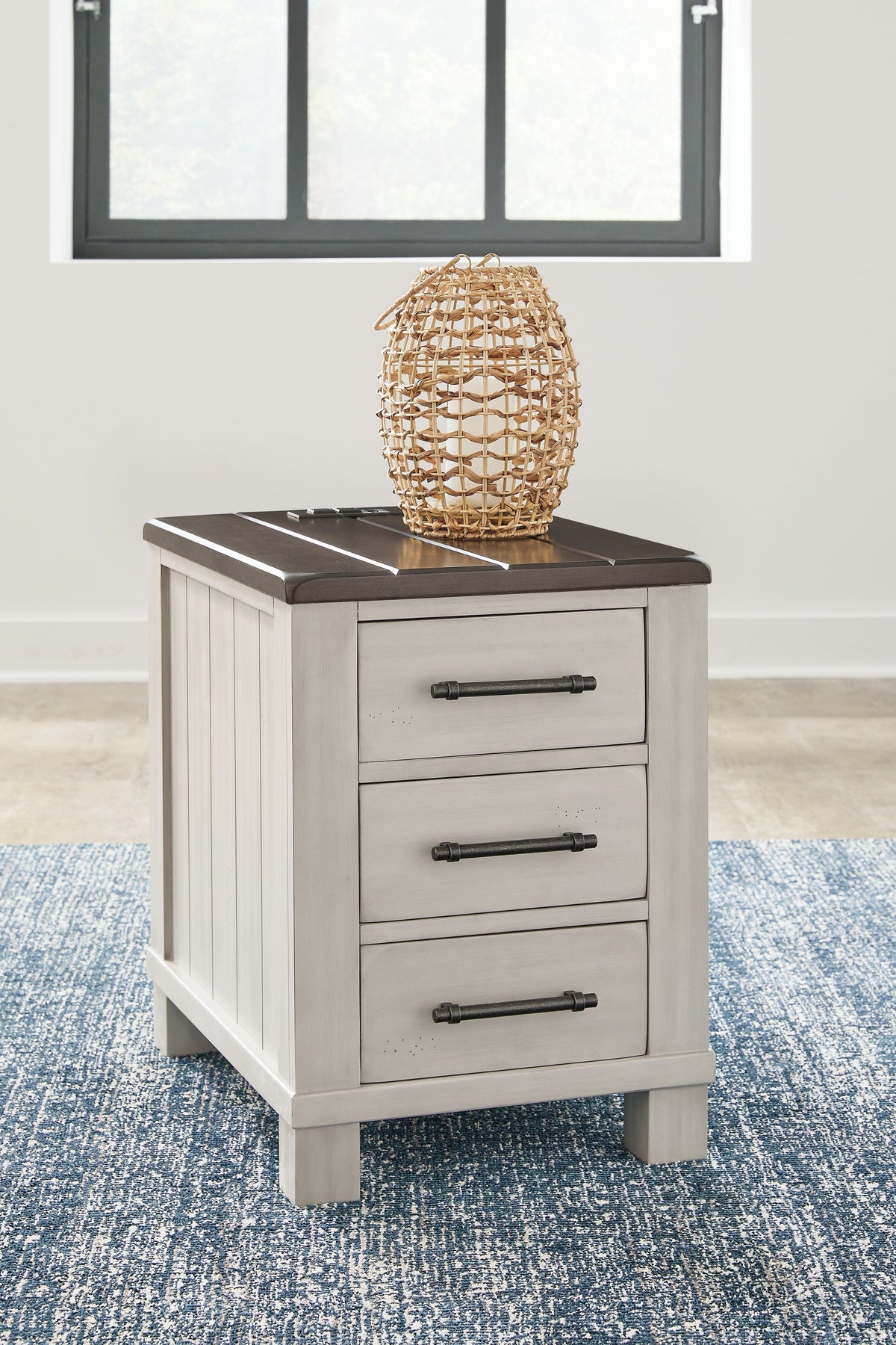 Darborn - Chair Side End Table - Gray / Brown