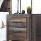 Drystan - Two Drawer Night Stand - Brown / Beige