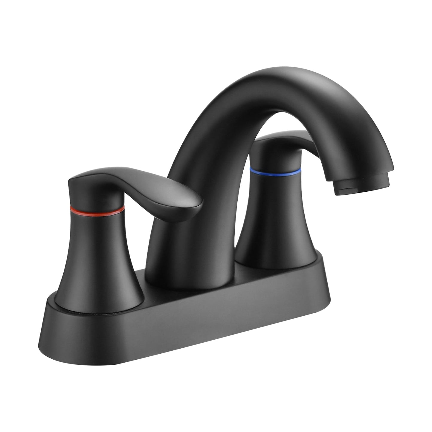 Two Handle 4 Inch Centerset Bathroom Sink Faucet with Pop-Up Drain