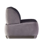 Decapree - Accent Chair - Antique Slate Top Grain Leather & Gray Velvet