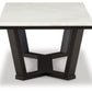 Fostead - Rectangular Cocktail Table - White / Espresso