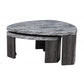 Granite Gray Marble-Look Coffee Table Set