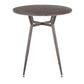 Round Dinette Table in Antique Metal