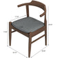 Leon Mid-Century Modern Grey Fabric Dining Chair Set of 2