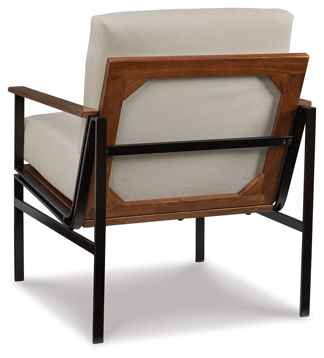 Tilden - Accent Chair - Ivory / Brown
